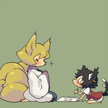 Chen draws Ran (Kawanabe)