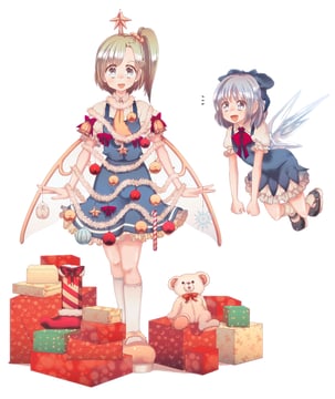 ★yousei and Cirno (cream (nipakupa))