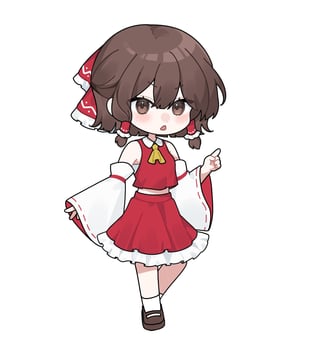 霊夢(３頭身）(Mokou Cooking)