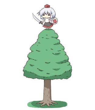 Momiji on the lookout (kurokoori)